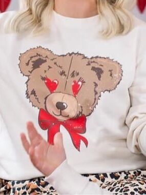 NWT living fully co Teddy Bear Sweatshirt